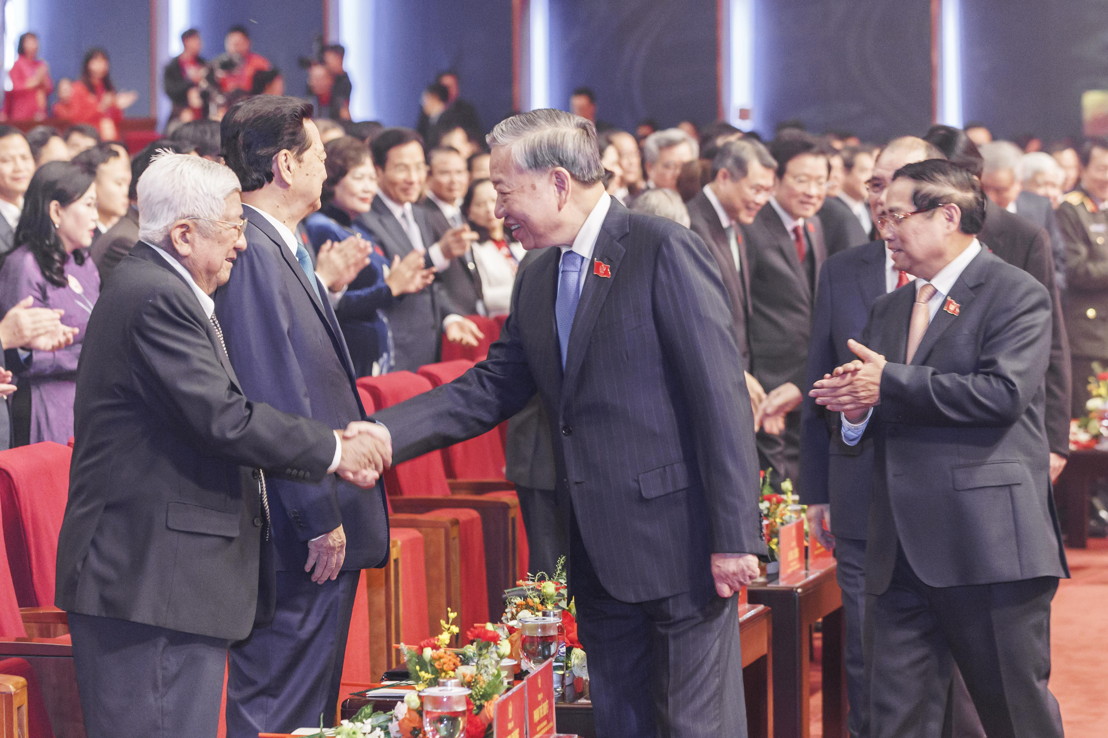 Tổng Bí thư Tô Lâm dự khai mạc Đại hội Thi đua yêu nước toàn quốc lần thứ XI. Ảnh: Quang Vinh