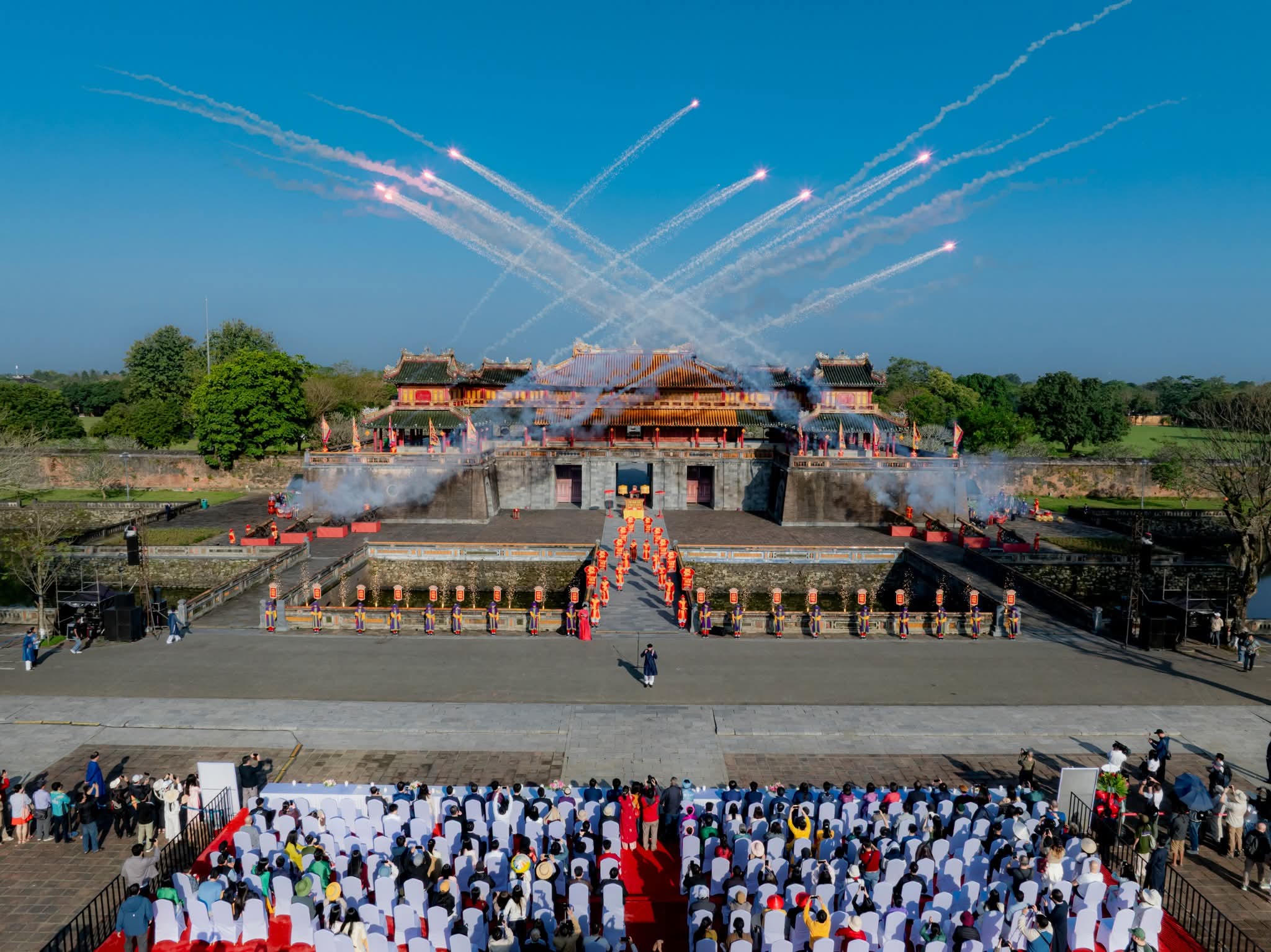 Điểm nhấn là Tuần lễ Festival nghệ thuật Quốc tế Huế 2026 với chủ đề "Di sản văn hóa với hội nhập và phát triển", dự kiến diễn ra từ ngày 13 - 18/6/2026 với nhiều chương trình, hoạt động nghệ thuật đặc sắc. Ảnh: P.K.