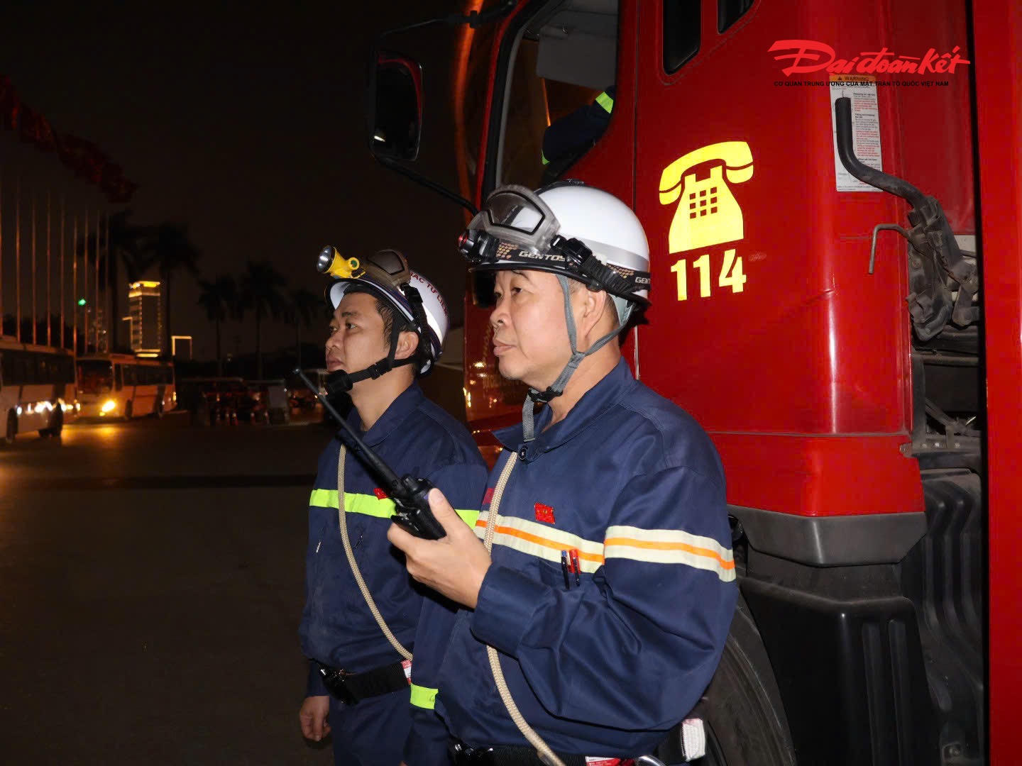 Lực lượng Cảnh sát PCCC và CHCN bảo đảm công tác PCCC tại nơi diễn ra sự kiện.