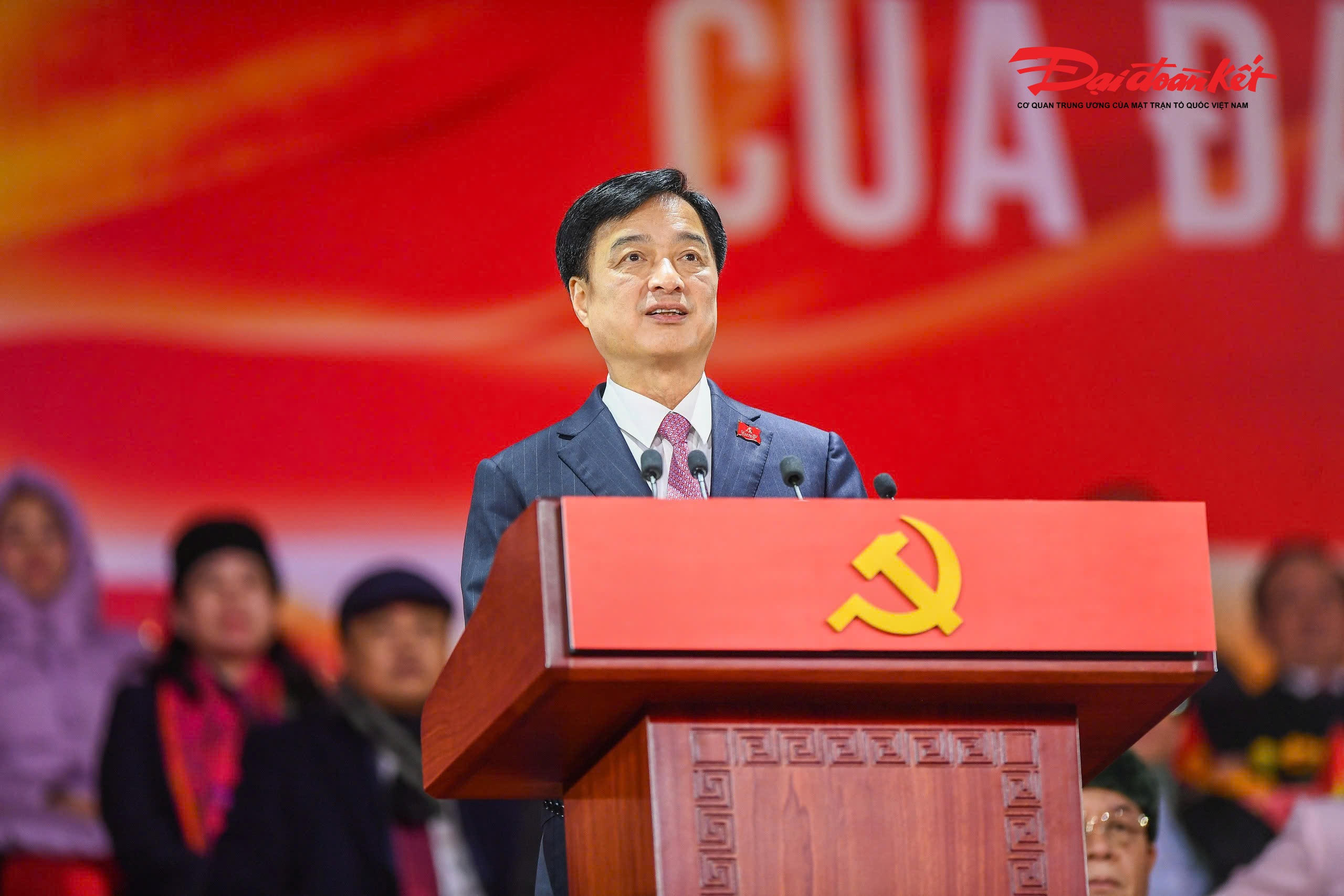 Ủy viên Bộ Chính trị, Bí thư Thành ủy Hà Nội Nguyễn Duy Ngọc phát biểu tại chương trình.