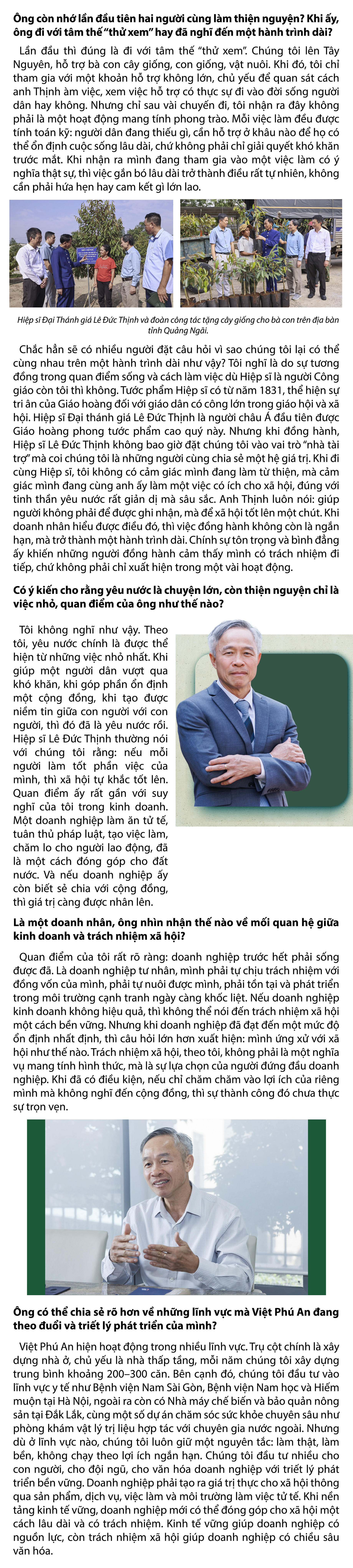 Doanh nhân Dương Công Thuyên: 
Từ kinh doanh bền vững đến trách nhiệm xã hội 
