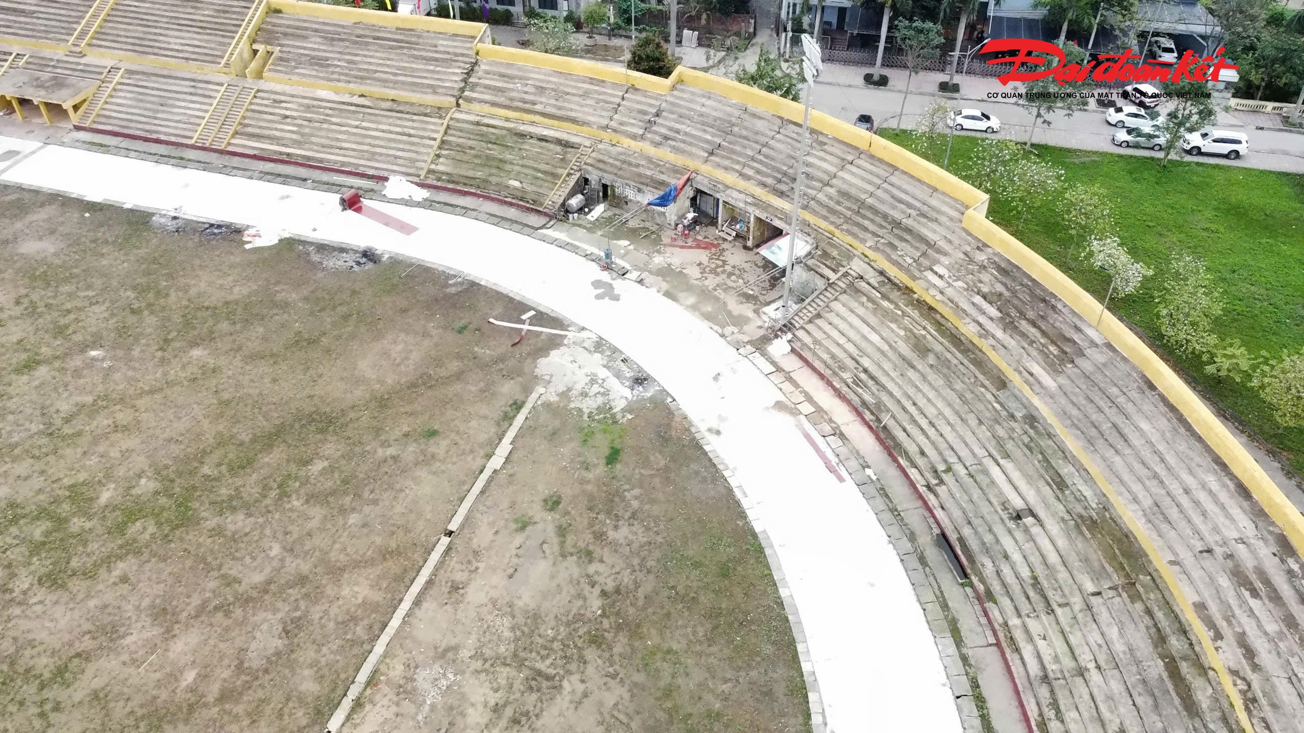 Một số vị trí vẫn đang được tu sửa. Ảnh: Anh Toán.