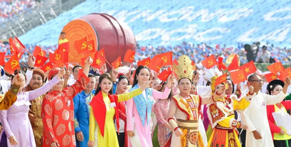 Hình ảnh của khối Văn hóa-Thể thao tại Lễ kỷ niệm 80 năm Cách mạng Tháng Tám thành công và Quốc khánh 2/9 diễn ra sáng 2/9/2025 tại Hà Nội.